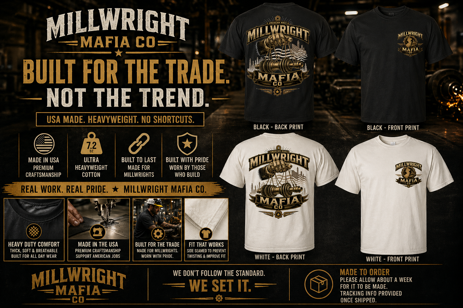 Millwright Mafia CO Heavy Weight T Shirt