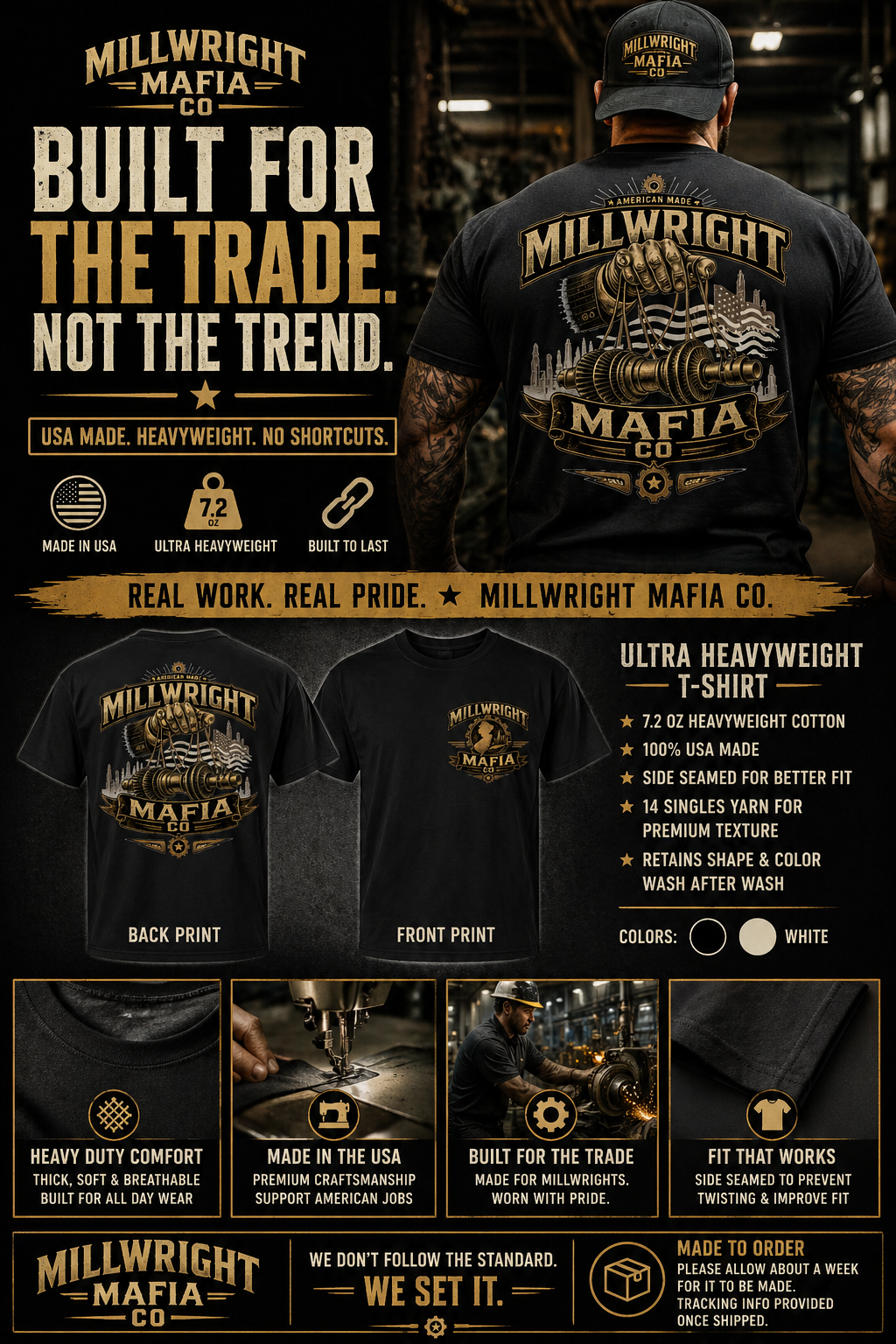 Millwright Mafia CO Heavy Weight T Shirt