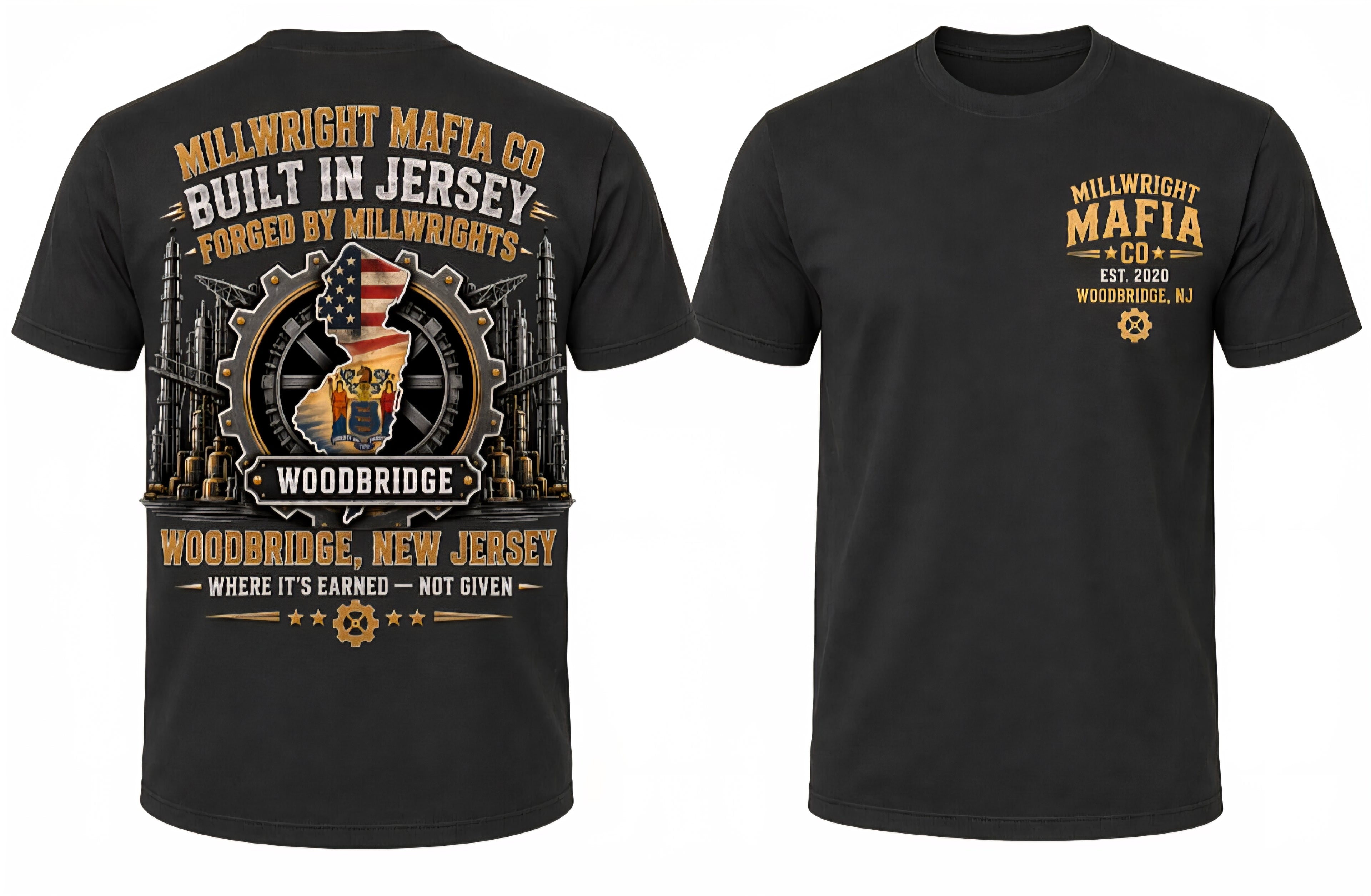 USA-Made 100% Cotton T-Shirt Millwright Mafia CO