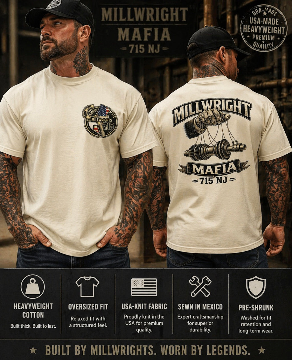 Millwright Mafia CO Ultimate Heavyweight T shirt