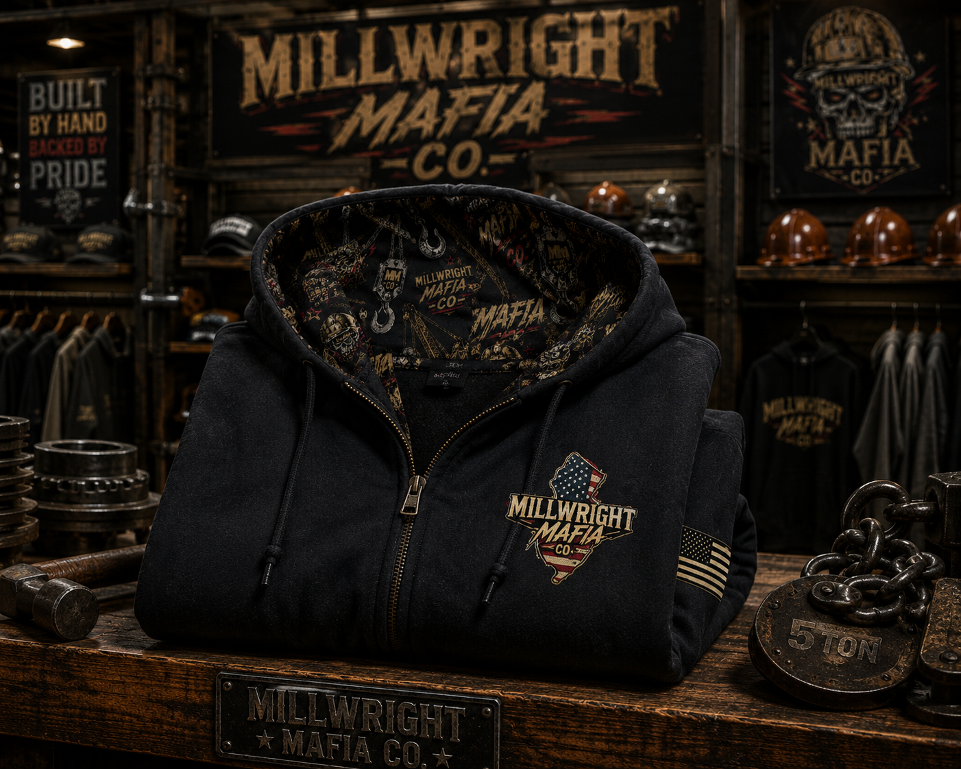 Millwright Mafia CO Zip Heavyweight Hoodie